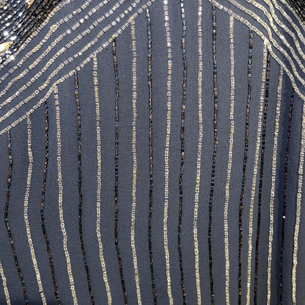 Lace and Beads Navy Blue dress - Picture 4 of 4